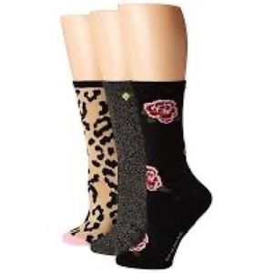 Kate Spade New York Women’s Classic Colorful Crew Socks 3 Pairs - NEW